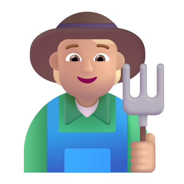Farmer Color Medium Light Vector