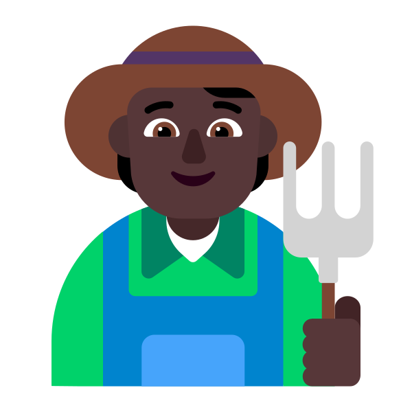 Farmer Flat Dark Vector
