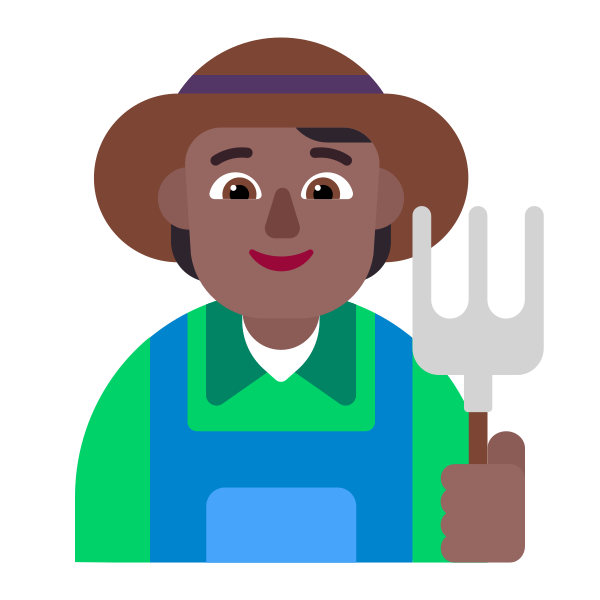 Farmer Flat Medium Dark Vector