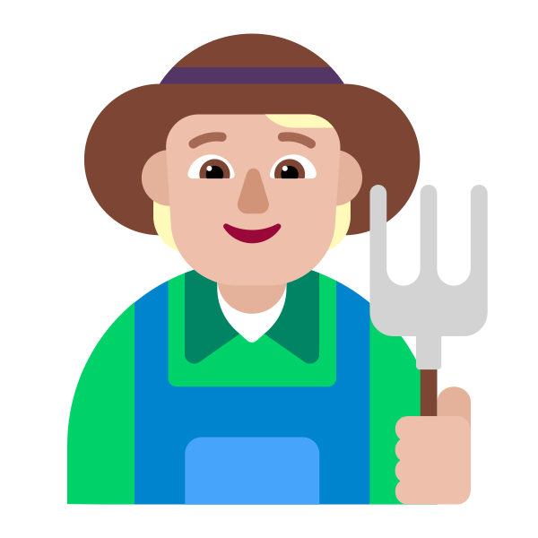 Farmer Flat Medium Light Vector
