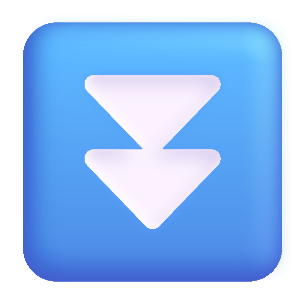 Fast Down Button Color Vector