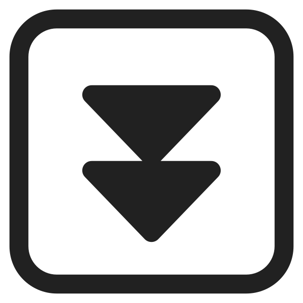 Fast Down Button High Contrast Vector