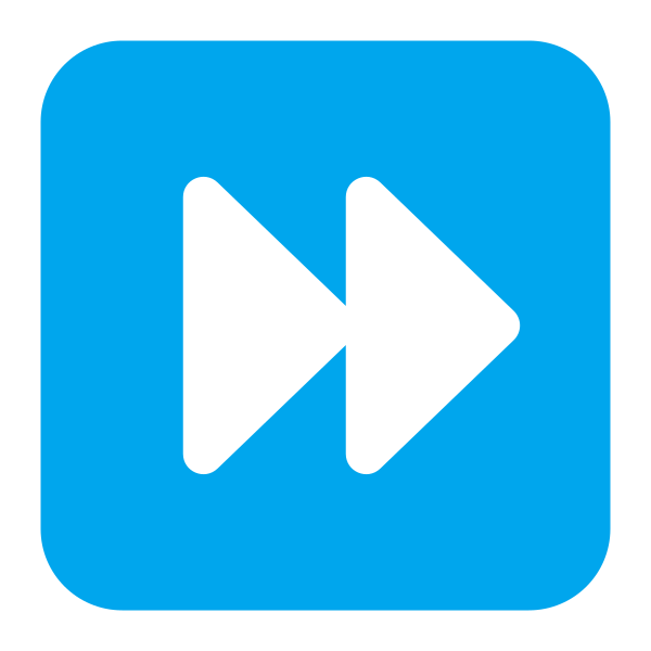 Fast Forward Button Flat Vector