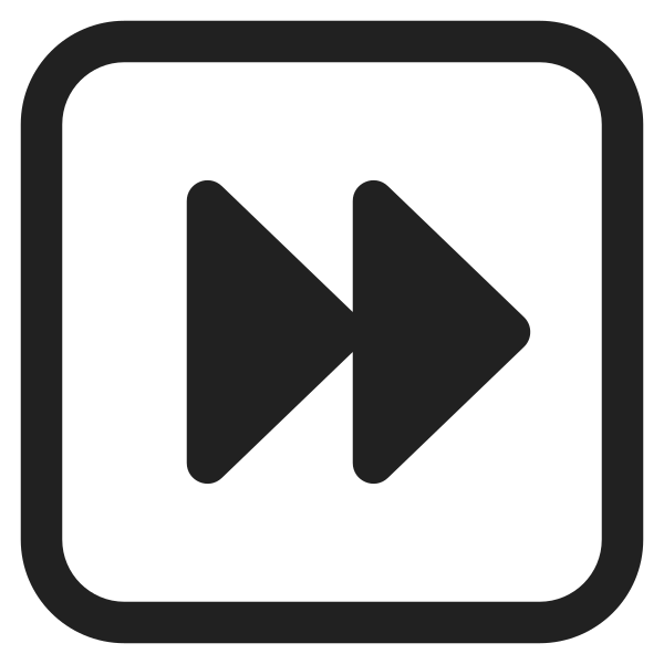 Fast Forward Button High Contrast Vector