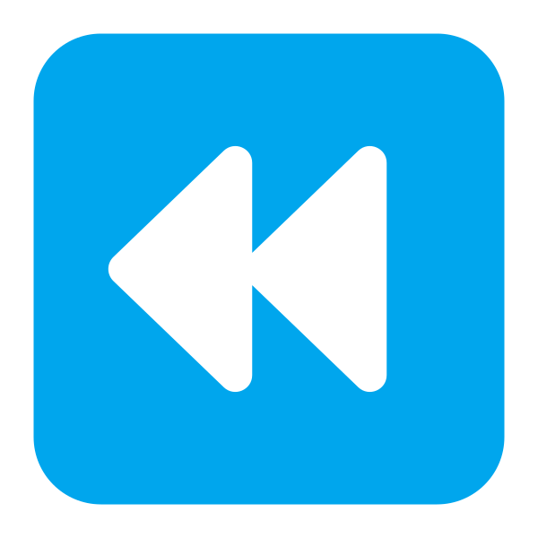 Fast Reverse Button Flat Vector