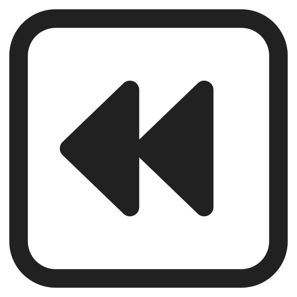 Fast Reverse Button High Contrast Vector