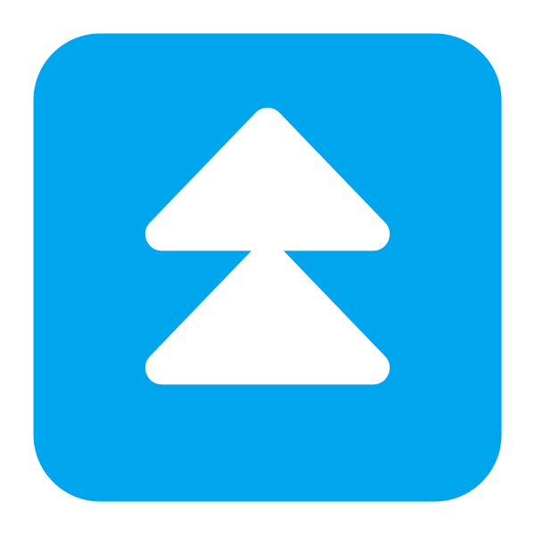 Fast Up Button Flat Vector