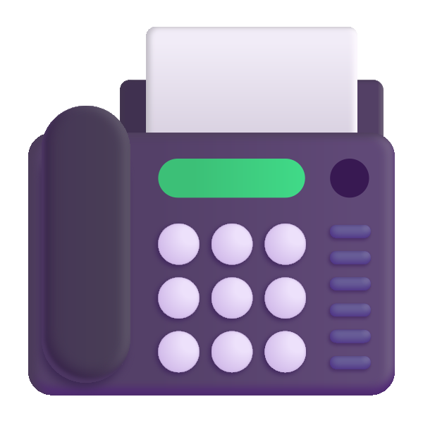 Fax Machine Color Vector