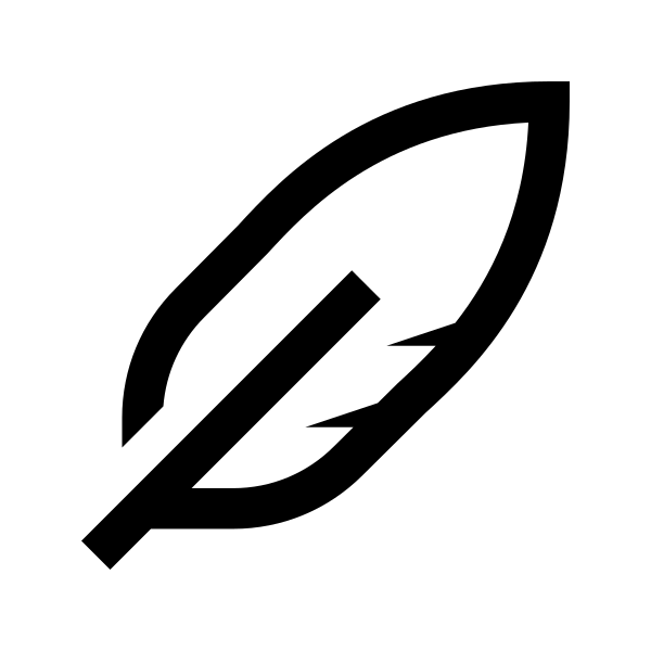Feather Alt Solid Vector