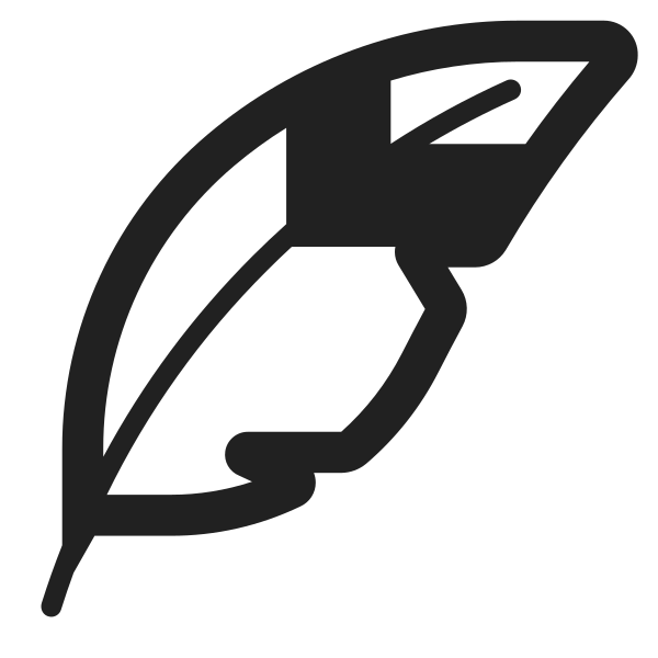 Feather High Contrast Vector