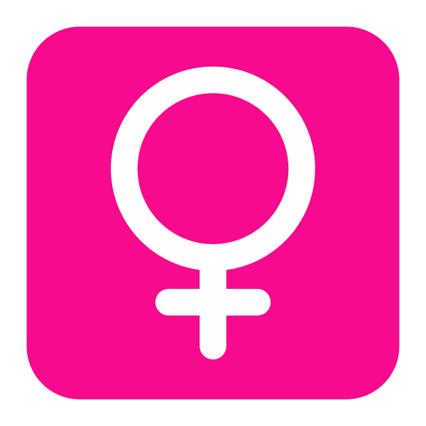 Female Sign Flat Vector