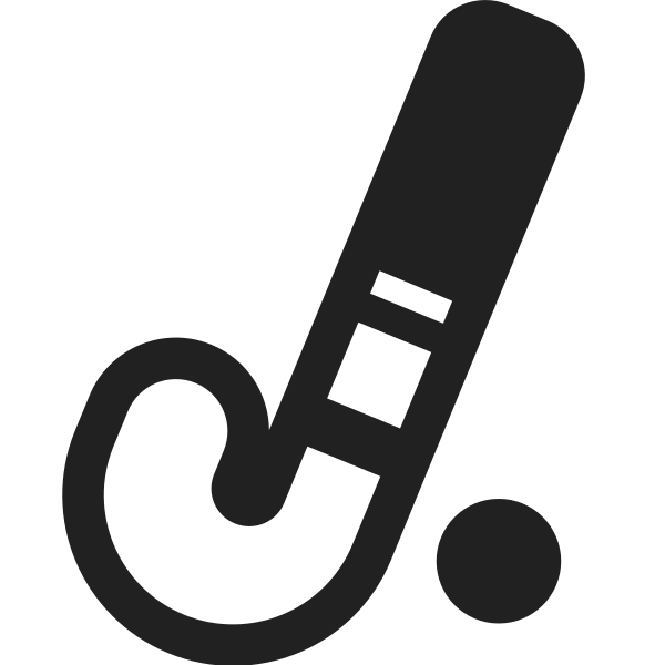 Field Hockey High Contrast Vector