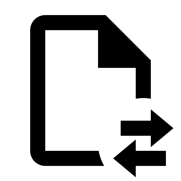File Arrow Left Right Outline