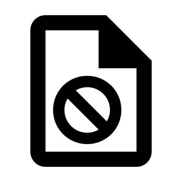 File Cancel Outline
