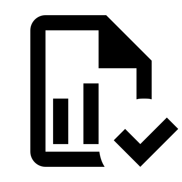 File Chart Check Outline