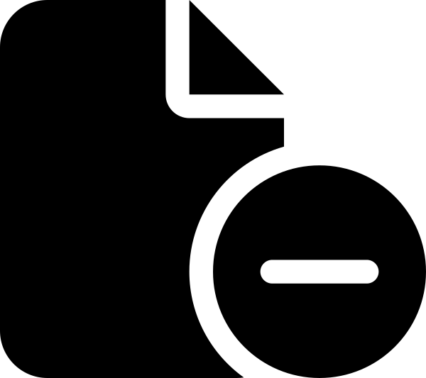 File Circle Minus
