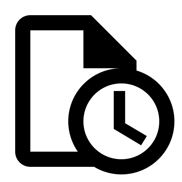 File Clock Outline