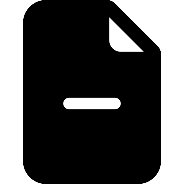 File Earmark Minus Fill