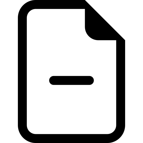 File Earmark Minus