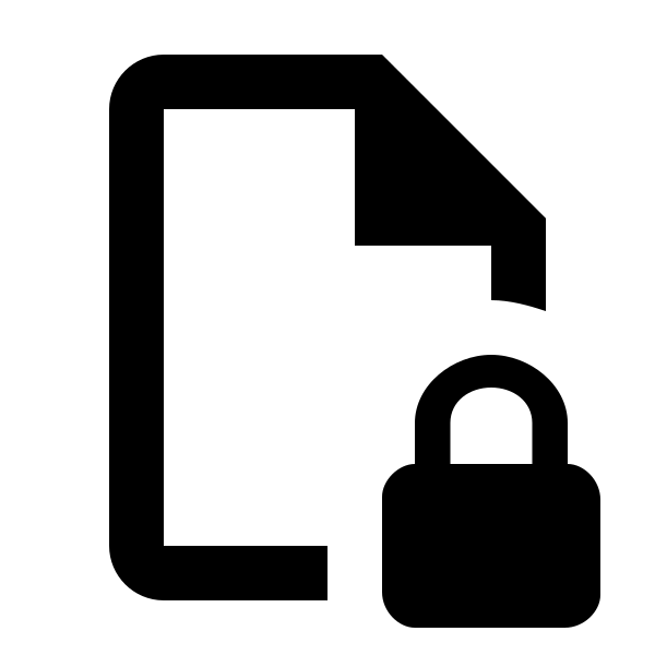 File Lock Outline