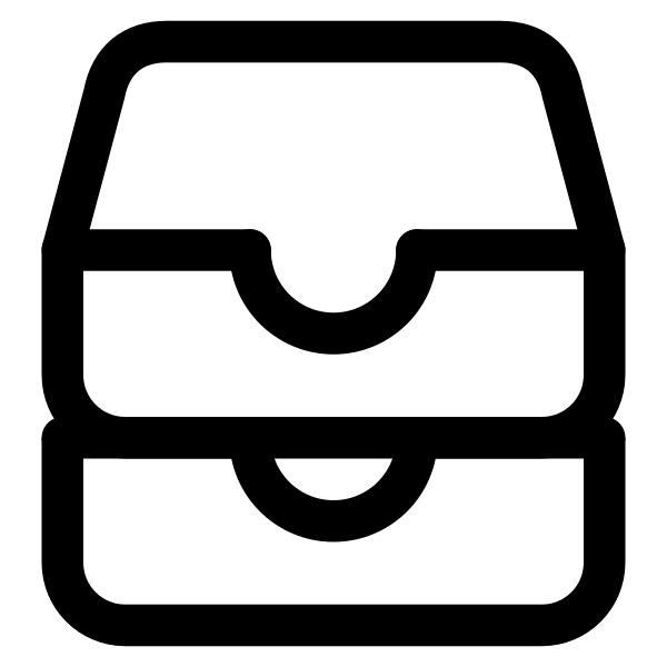 File Tray Stacked Outline