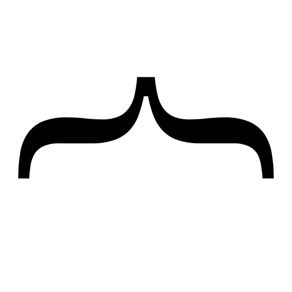 File Type Light Mustache Vector