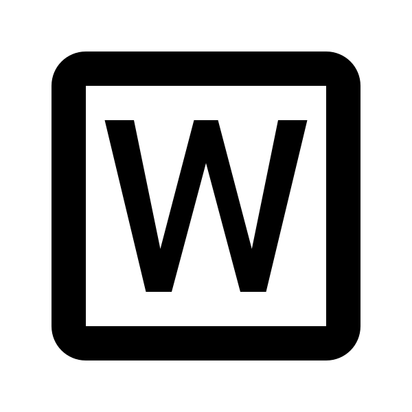 File Word Box Outline