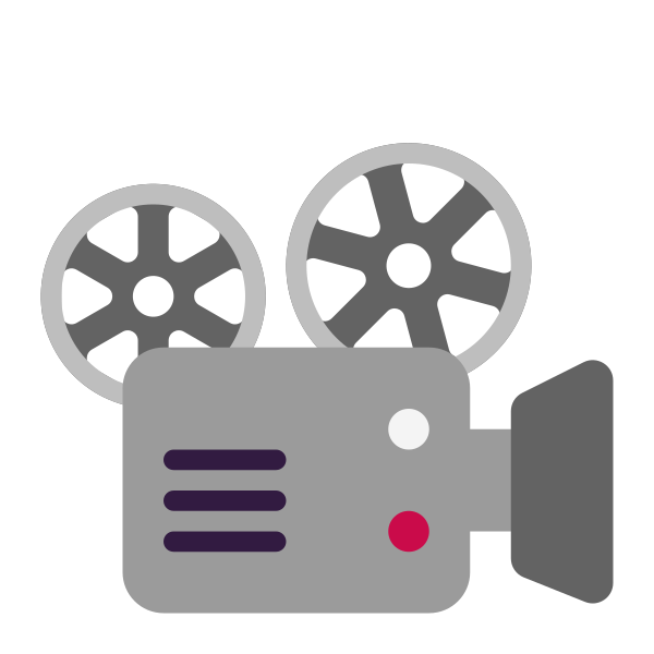 Film Projector Flat Vector