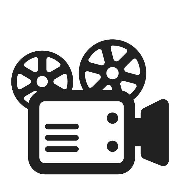 Film Projector High Contrast Vector