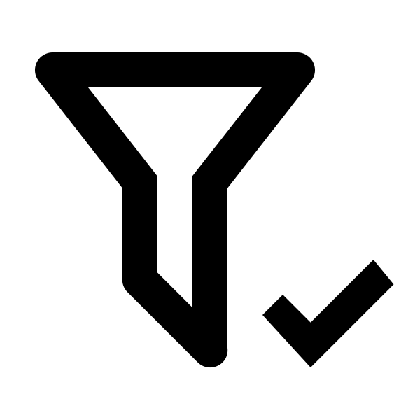 Filter Check Outline