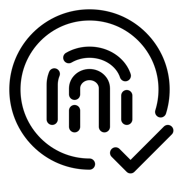 Fingerprint Check Circle