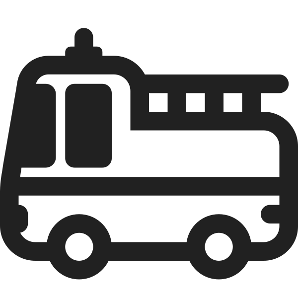 Fire Engine High Contrast Vector