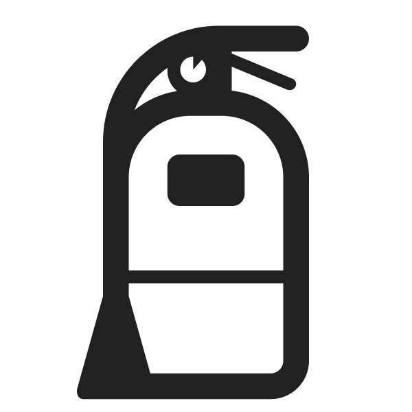 Fire Extinguisher High Contrast Vector