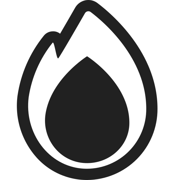 Fire High Contrast Vector
