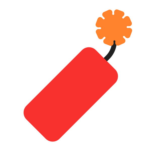 Firecracker Flat Vector