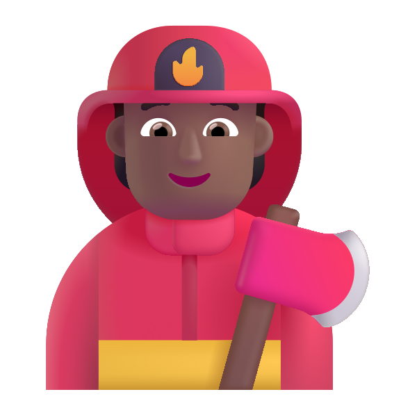 Firefighter Color Medium Dark Vector