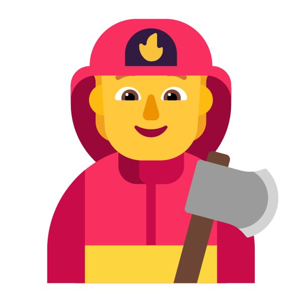 Firefighter Flat Default Vector