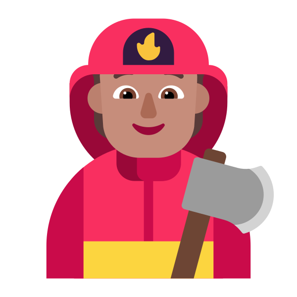Firefighter Flat Medium Vector