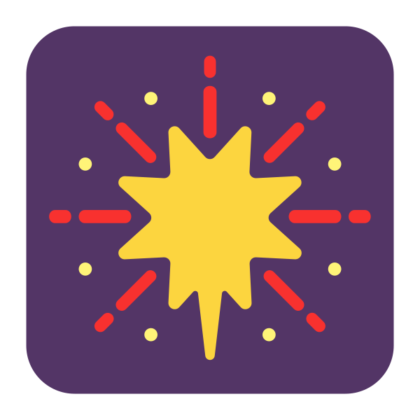 Fireworks Flat Vector