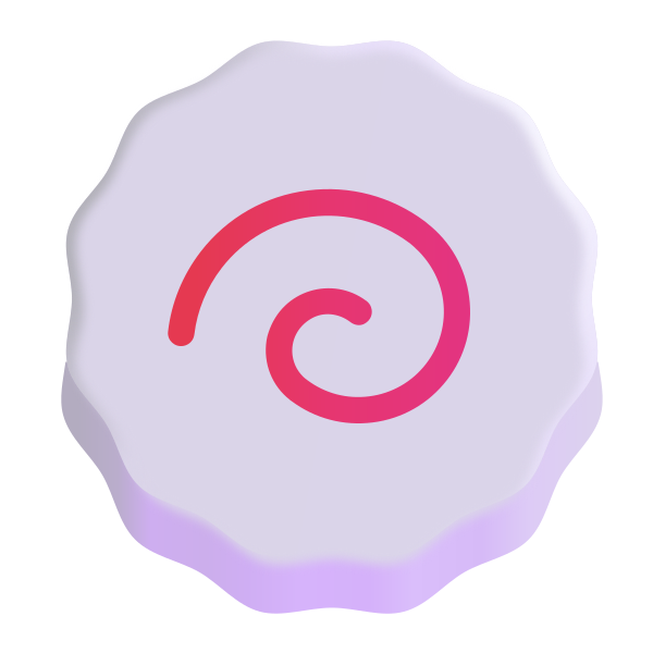 Fish Cake With Swirl Color Vector