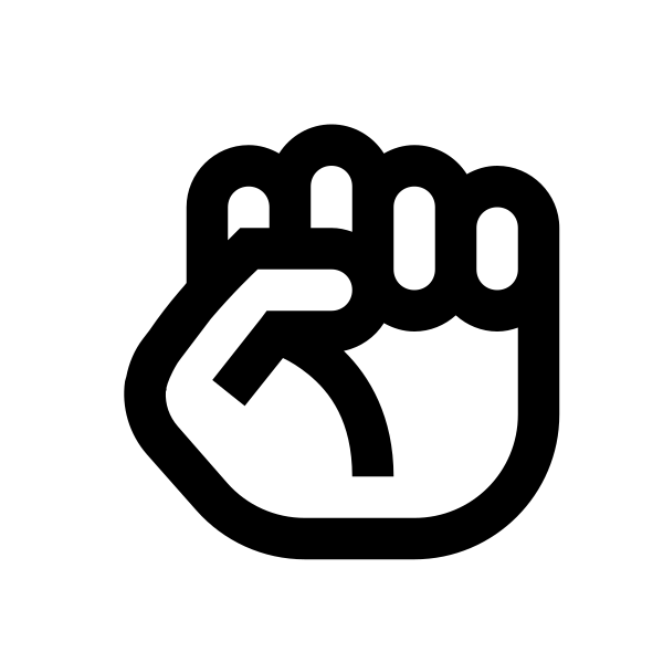 Fist Raised Solid Vector