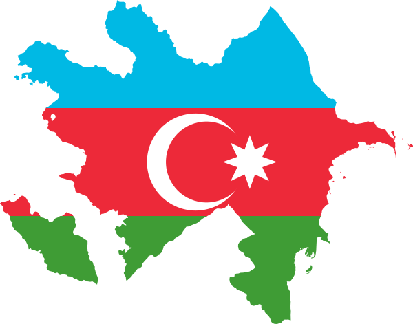 Flag Map Of Azerbaijan