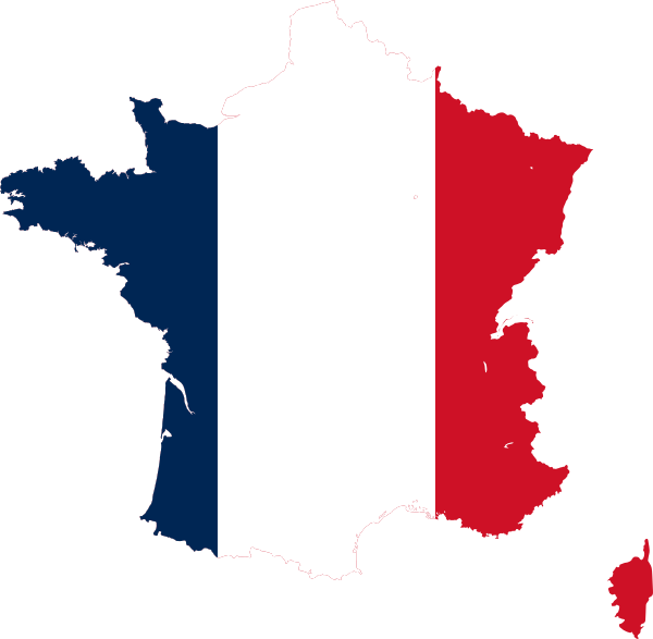 Flag Map Of France