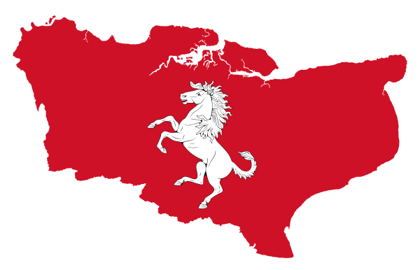 Flag Map Of Kent