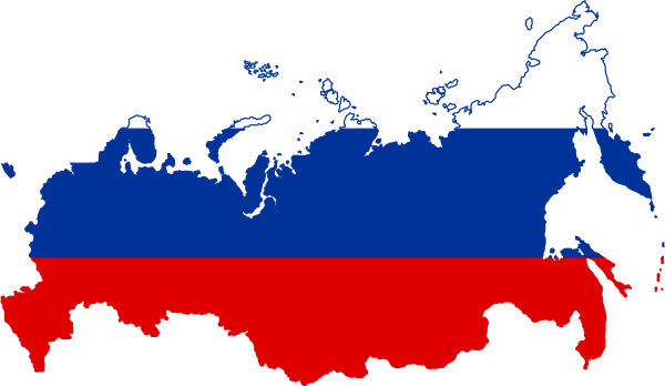 Flag Map Of Russia