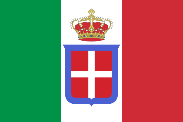 Flag Of Italy (1861 1946) Crowned