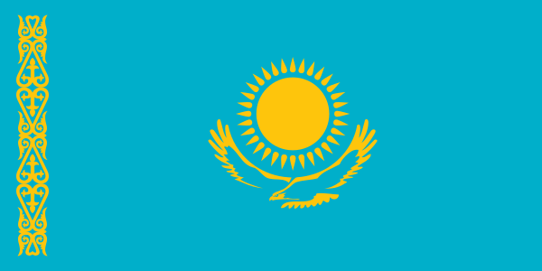 Flag Of Kazakhstan (alternate Shades)