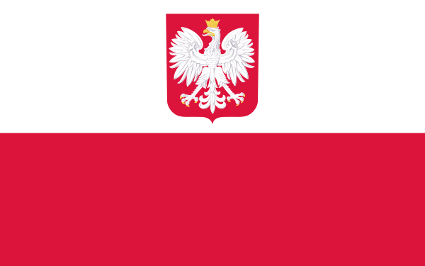 Flag Of Poland (with Coat Of Arms)
