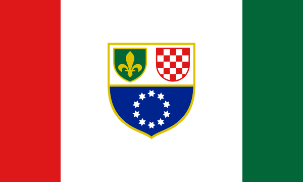 Flag Of The Federation Of Bosnia And Herzegovina (1996–2007)