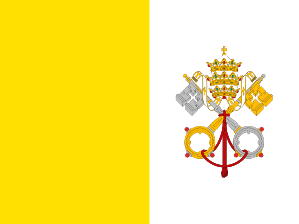 Flag Of The Papal States (1825 1870) Vector